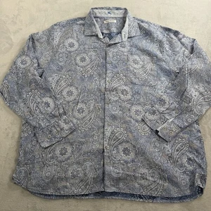 Camisa Tommy Bahama de Lino para Hombres 2XL Cachemira Manga Larga Puño Abatible Informal Abotonada - Imagen 1 de 10