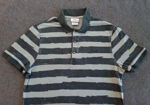 Lacoste Polo Shirt Men Slim Fit Size 5 Large Short Sleeve Striped Green - Picture 1 of 8