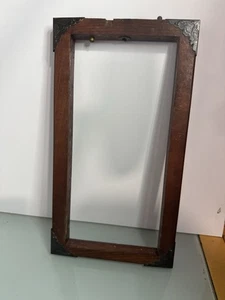 Vintage Holzrahmen Verlängerungsschiene aus Kamera mit dekorativen Eckstücken - Bild 1 von 15