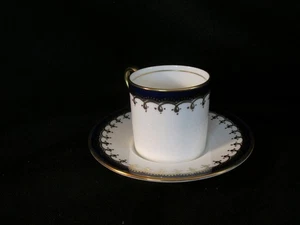 Aynsley Laurette Cobalt Demitasse Cup & Saucer Vintage Bone China - Bild 1 von 3