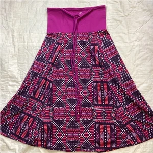 Prana Dress Small Solana Convertible Halter Strapless Geometric Magenta - Picture 1 of 6