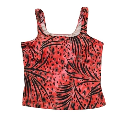 Maxine Of Hollywood размер 24 Вт танкини плавать верхний женщин леопард печать ладони - Изображение 1 из 4