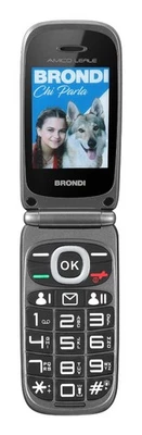 Cellulare 2,4" Dual SIM con Bluetooth Nero Metal Amico Leale 10281040 Brondi - Immagine 1 di 4