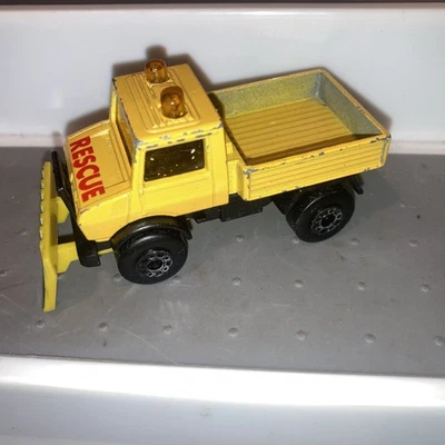 Matchbox Superfast No48  Unimog Rescue truck. Yellow , good condition.. No Box.  - Image 1 of 4