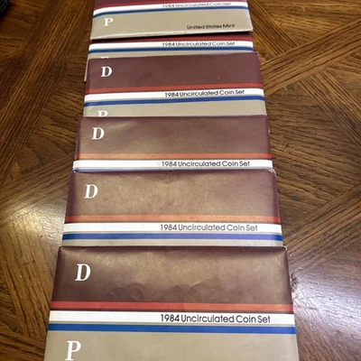 Lot Of 6-1984 US Mint 10 Coin Uncirculated Set Complete Philadelphia & Denver - Image 1 of 3