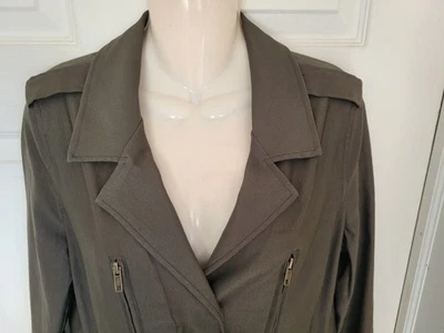 Куртка женская Eden Society универсальная M армейская зеленая грузовая с карманами на молнии и завышенной талией - Изображение 1 из 4