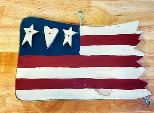 Primitive Flag Seasonal Replacement Hanging Sign For Arrow-Metal Hook - Picture 1 of 7