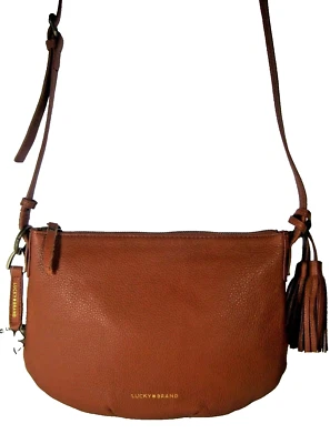 Lucky Brand Jade Crossbody Genuine Leather Bag Purse Tobacco LB3171 NWT - Image 1 of 4
