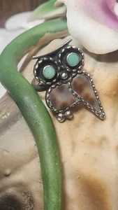 Vintage Dakota Child's Protection Owl Ring Handcrafted & Signed Sterling Silver - Picture 1 of 10