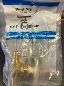 ZURN QEST PEX Gerader Anschlag 1/2" bis 3/8" Zoll QQV476XNPK1 - Bild 1 von 2