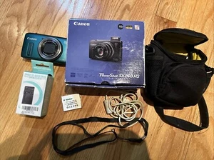 Canon PowerShotSX260HS Camera w Bag, box & Accessories WORKS GREAT, READ* DESC* - Picture 1 of 23