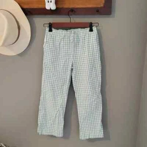 Polo Ralph Lauren Girls Green & White Check Pants Size 12 - Picture 1 of 10