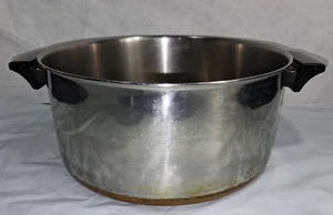 Vintage Revere Ware 6 Qt 91m Stainless Steel Stock Pot Copper Bottom USA - Picture 1 of 6