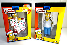 KURT ADLER Simpsons Christmas Ornament Lot 2pc Candy Cane Homer Cookie Tree 2004