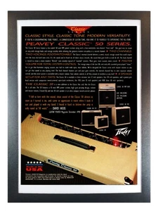 Amplificador Peavey Classic Serie 50 1992 - Anuncio de página completa del mundo de guitarra enmarcada - Imagen 1 de 7