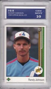 RANDY JOHNSON ROOKIE CARD 1989 Upper Deck GEM MINT 10 Expos Baseball $$ STAR RC!
