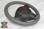 FOR VOLVO VN/VNL 770 96-03 - GREY LEATHER STEERING WHEEL COVER, GREY STIT