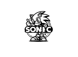 Sonic The Hedgehog Vinyl Decal Sticker -Multiple Colors & Sizes- FREE SHIPPING - Picture 1 of 7