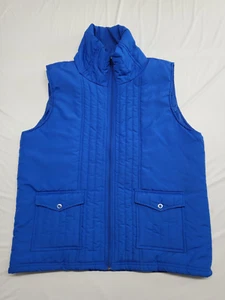 Chaleco acolchado XL con cremallera completa forrado bolsillos azul para mujer Cynthia - Imagen 1 de 13