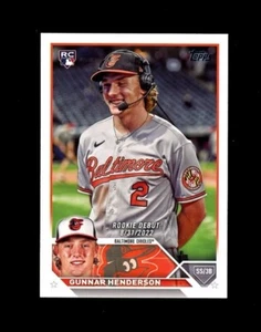 2023 Topps ROOKIE GUNNAR HENDERSON RC! Baltimore Orioles STAR - Picture 1 of 1