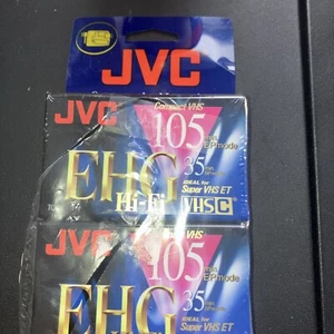 JVC Compact VHS EHG Hi-Fi 105 Min. EP Mode 35 Min SPmode TC-35 EHGB New 2 Pack. - Picture 1 of 1