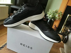 Reiss Adison Fly knit Runner, black, New Size 10 - Picture 1 of 10