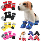 4x Dog Winter Warmer Shoes Anti Slip Pet Rain Boots Protective Booties Socks New