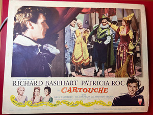 Cartouche 1956 RKO 11x14" lobby card Richard Basehart Patricia Roc
