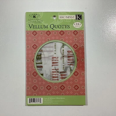Vellum Quotes Classic K McKenna Code 626164 12cm x 17cm 24 Sheets By K&Company - image 1 of 4