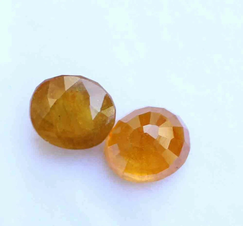 Piedra preciosa suelta facetada corte ovalado zafiro amarillo natural 12,10 quilates 9*10,5 mm Foto 1 de 1
