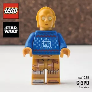 🌈 LEGO C-3PO Holiday Sweater sw1238 Minifigure Star Wars - Imagen 1 de 6