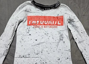 Chapter Young Jungen-Longsleeve Größe 134/140 in Weiß/schwarz und Orange Top! - Bild 1 von 8