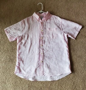 Brooks Brothers The Original Polo 100% Leinen Button Down Kurzarm Hemd Herren - Bild 1 von 3