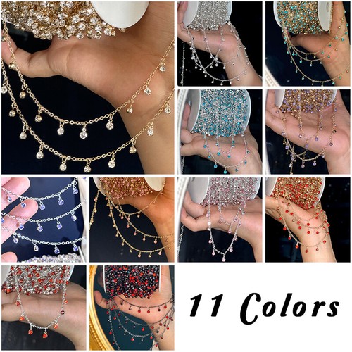 VETEMENTS Collana donna catena strass fai da te gioielli abbigliamento fare accessori