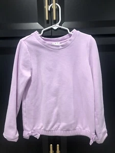 Janie and Jack Bow Light Lavender - Pinkish Sweatshirt Sz 7 - Picture 1 of 5