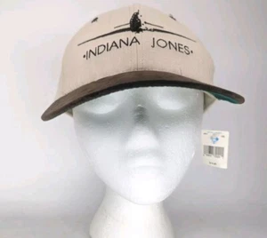 NEW NWT Vintage Indiana Jones SnapBack Hat 80s Vtg Movie Promo Hat Cap Plane - Picture 1 of 8