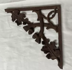 Staffa vintage architettonica Corbel ghianda rovere ferro battuto 12-1/2” x 12-1/2” - Foto 1 di 15