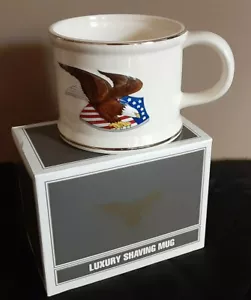 Vintage NOS 1986 Franklin Toiletry Eagle Barbershop Shaving Mug Boxed - Picture 1 of 7