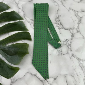 Partick James Para Hombres Vintage Años 70 Ascot Corbata Verde Floral Seda Foulard 22 - Imagen 1 de 4
