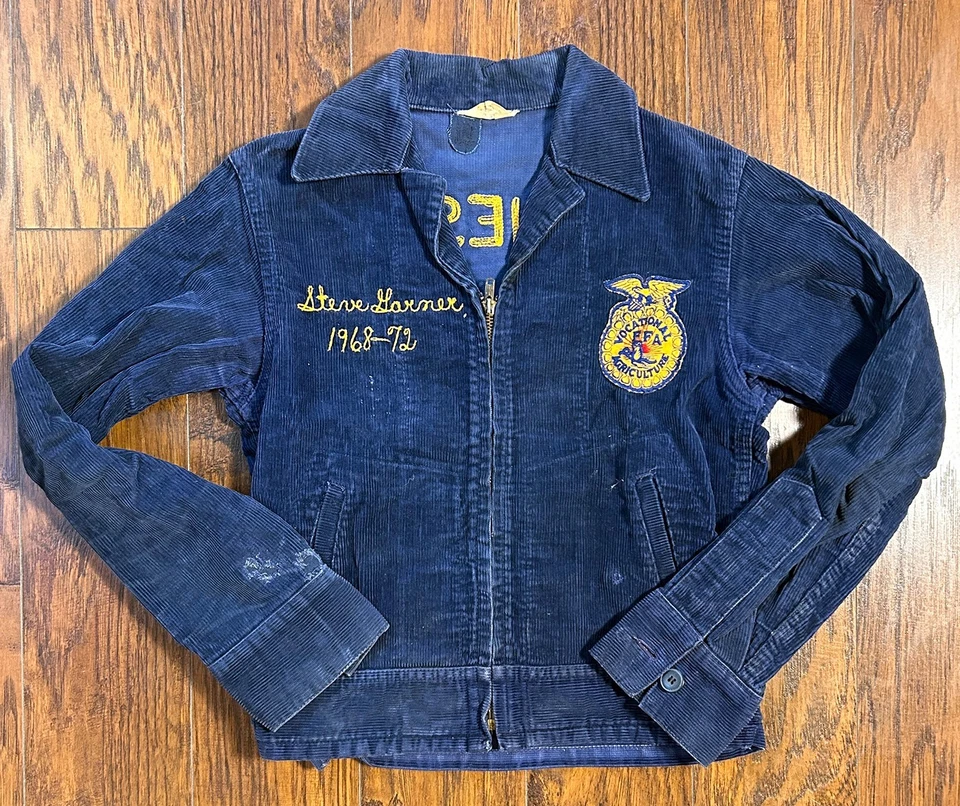Chaqueta de colección 1968-72 FFA Tennessee Franklin, chaqueta de pana Foto 1 de 4