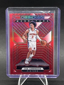 2021 Obsidian #5 Cade Cunningham Magnitude Electric Etch Red Flood 250009 - Picture 1 of 2