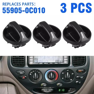 3PCS For Toyota Tundra Truck 2000-2006 Control Knobs Dials Heater A/C Fan Vent - Picture 1 of 14