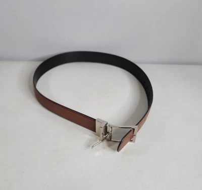 Cinturón Reversible - Cuero Sintético Negro/Marrón Talla 30–32, JC Penney, Nuevo Sin Etiquetas Foto 1 de 4