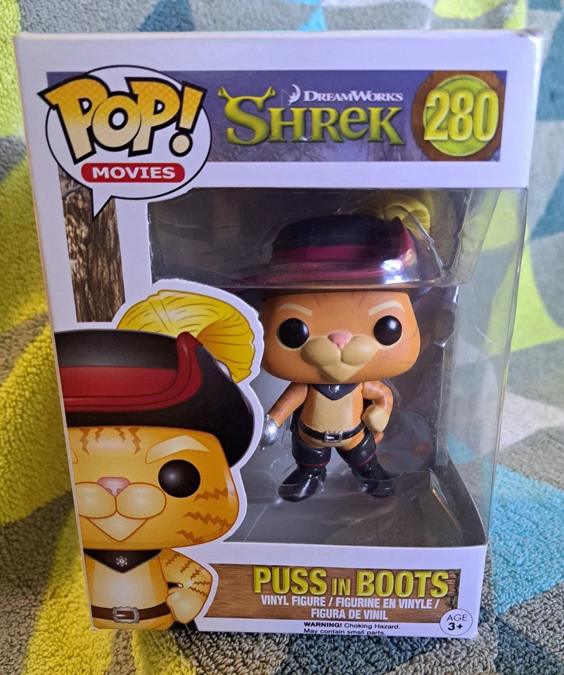 Puss in Boots Pop 280 - Dreamworks - Shrek - Funko Pop! 2015 Vaulted + Protector - image 1 of 4