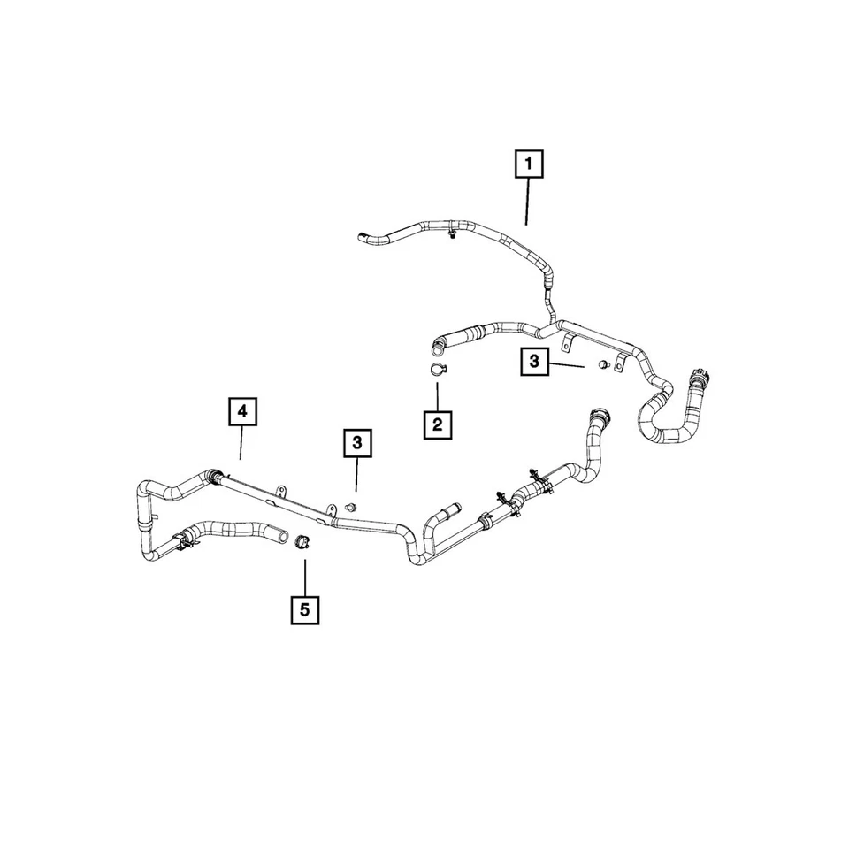 Шланг нагревателя 52014491AA Mopar для Fiat 500L Chrysler 200 Jeep Cherokee 2014 - Изображение 1 из 1