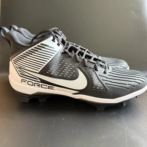 Nike Mens 17 Force Savage Pro 3 Football Cleats Black/White DA5453-005 - Picture 1 of 12
