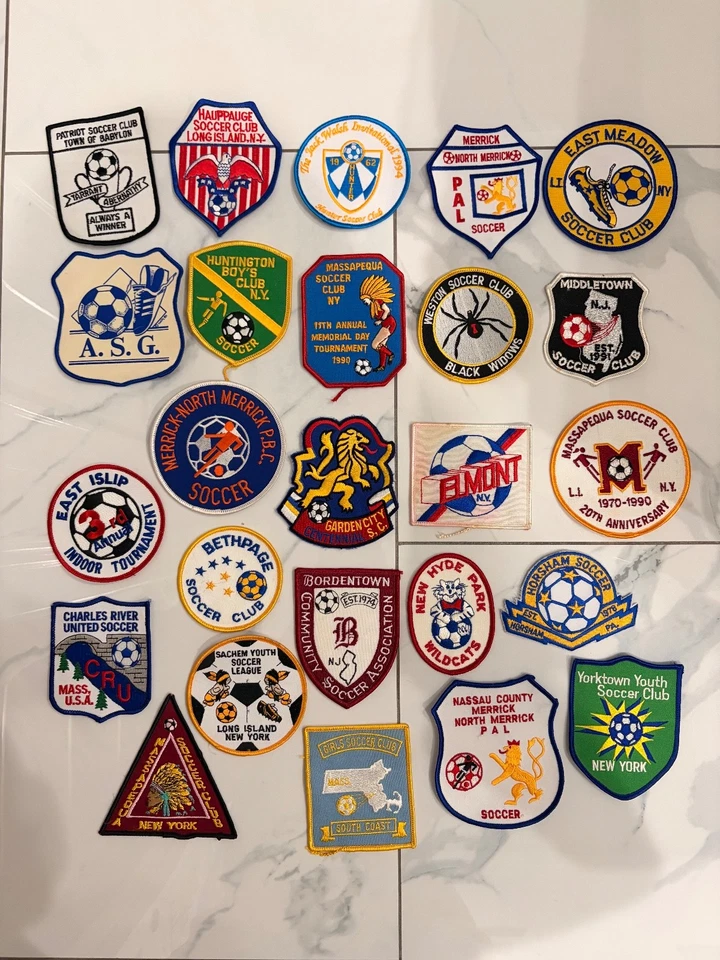 Lote de 25 parches de fútbol de viaje de colección - equipos mixtos de Long Island, Nueva York, etc. *A* Foto 1 de 1
