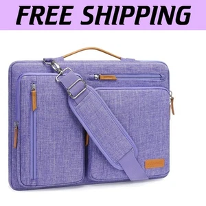 Adjustable Shoulder Strap Laptop Messenger Bag with Travel Trolley Belt - Picture 1 of 9