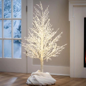 Woodland Storybook Tree White Berry LED Tree, 48" - Picture 1 of 3