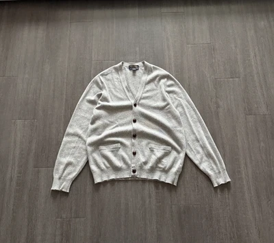 Cárdigan Brooks Brothers Gris 3 Capas Cachemira Escocesa Talla L Preppy Dinero Antiguo Foto 1 de 4